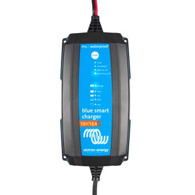 Victron Blue Smart IP65 Battery Charger 12V/25A/230V 1 Output with DC Connector & UK Socket