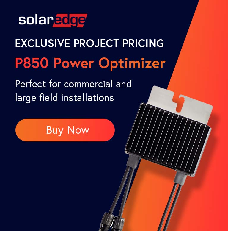 Project pricing on SolarEdge p850
