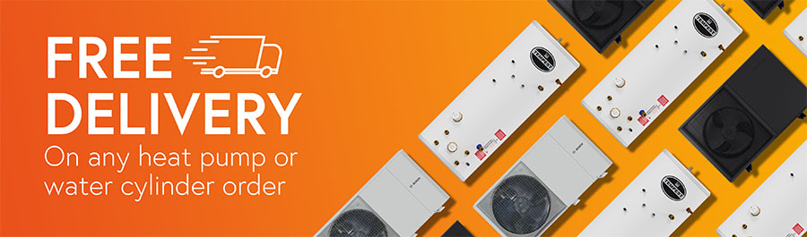 Free delivery on any heat pump or cylinder order